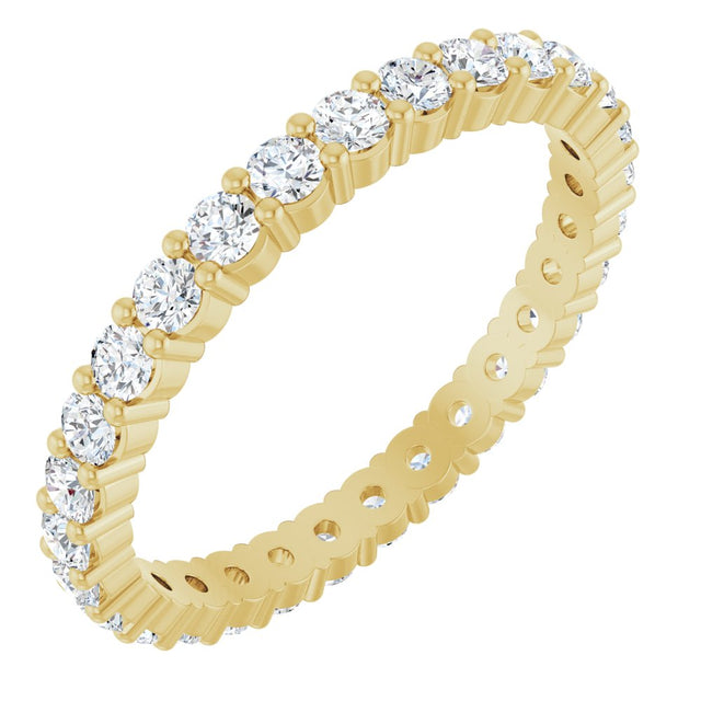 14K Yellow 1 CTW Lab-Grown Diamond Eternity Band Size 7