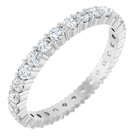14K White 7/8 CTW Lab-Grown Diamond Eternity Band Size 4