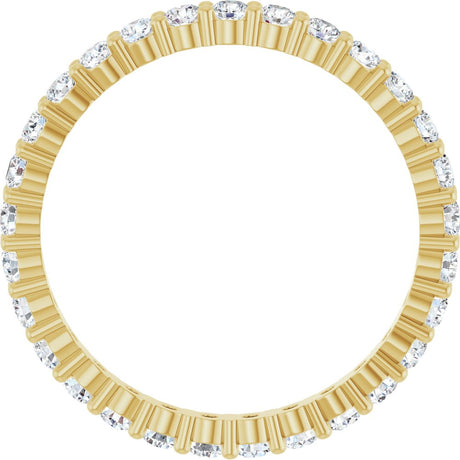 14K Yellow 9/10 CTW Lab-Grown Diamond Eternity Band Size 5