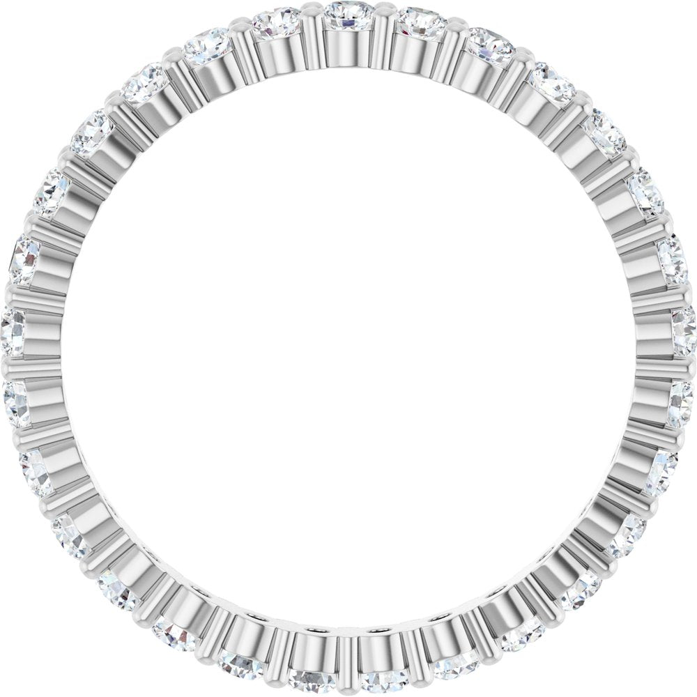 Platinum 3/4 CTW Natural Diamond Eternity Band Size 4.5