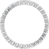 Platinum 3/4 CTW Natural Diamond Eternity Band Size 4.5