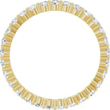 14K Yellow Gold 7/8 CTW Natural Diamond Eternity Band Size 7