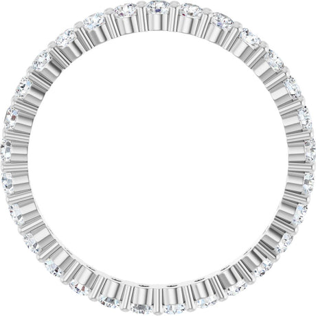 Platinum 3/4 CTW Natural Diamond Eternity Band Size 4.5