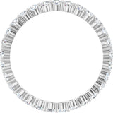 14K White 1 CTW Lab-Grown Diamond Eternity Band Size 7