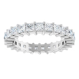 14K White 2 5/8 CTW Diamond Square Eternity Band Size 7