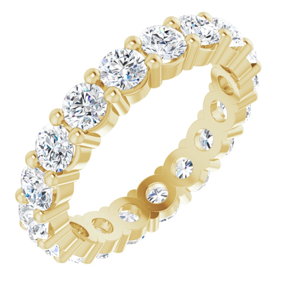 14K Yellow Gold 2 7/8 CTW Lab-Grown Diamond Eternity Band Size 7.5