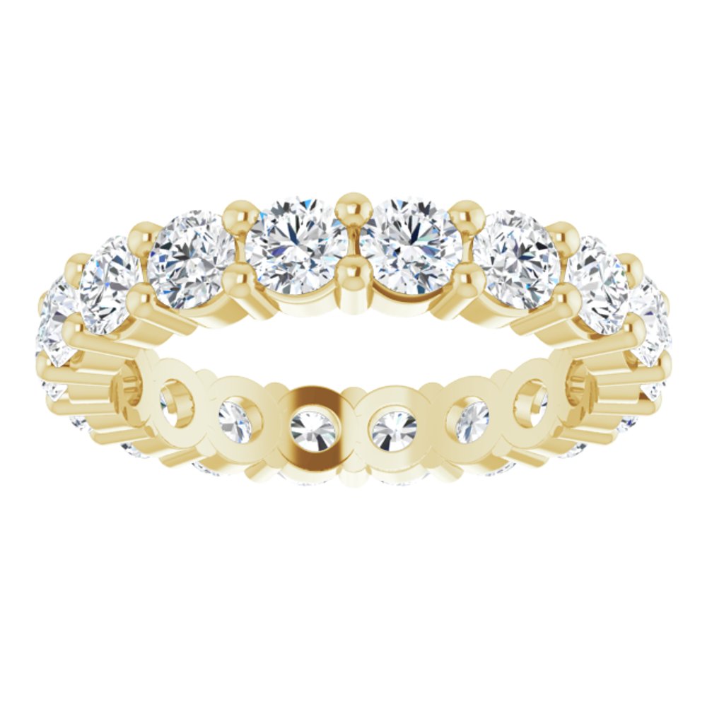 14K Yellow Gold 2 7/8 CTW Lab-Grown Diamond Eternity Band Size 7.5