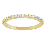 14K Yellow 5/8 CTW Lab-Grown Diamond Eternity Band Size 8
