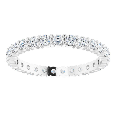 14K White Gold 9/10 CTW Lab-Grown Diamond Eternity Band Size 5