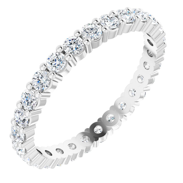 Platinum 9/10 CTW Lab-Grown Diamond Eternity Band Size 4.5
