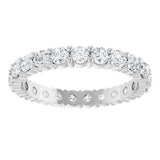 14K White 1 3/8 CTW Natural Diamond Eternity Band Size 7