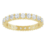 14K Yellow Gold 1 3/8 CTW Lab-Grown Diamond Eternity Band Size 7