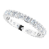 14K White 1 1/3 CTW Lab-Grown Diamond Eternity Band Size 6