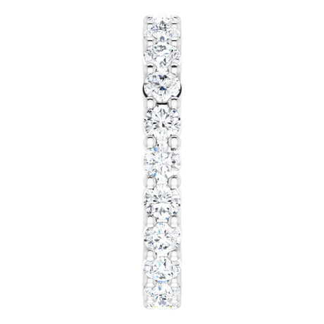 10K White Gold 1 1/3 CTW Natural Diamond Eternity Band Size 5.25