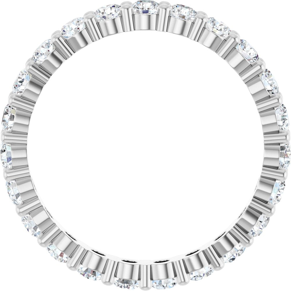 14K White 1 3/8 CTW Lab-Grown Diamond Eternity Band Size 7