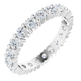 14K White 1 1/4 CTW Lab-Grown Diamond Eternity Band Size 5