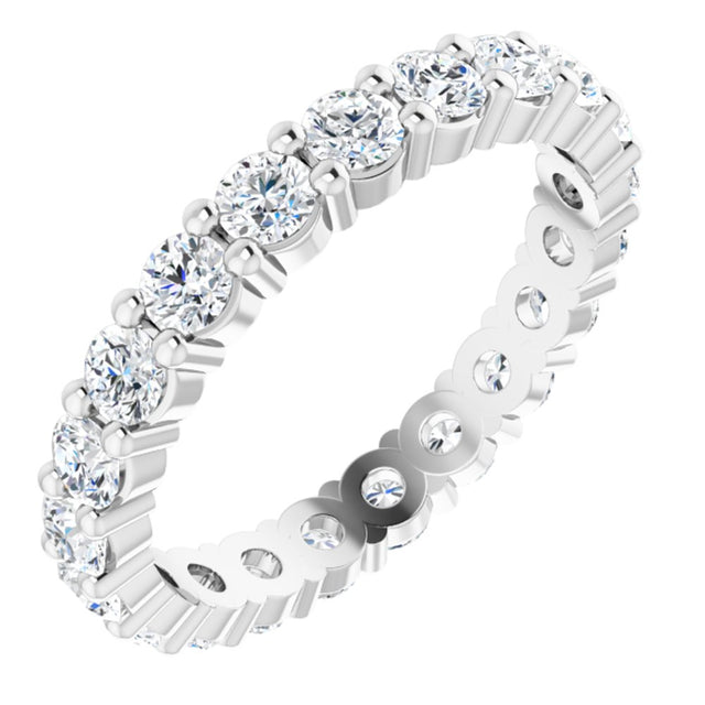 14K White 1 1/4 CTW Lab-Grown Diamond Eternity Band Size 5