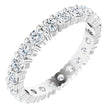10K White Gold 1 1/3 CTW Natural Diamond Eternity Band Size 5.25