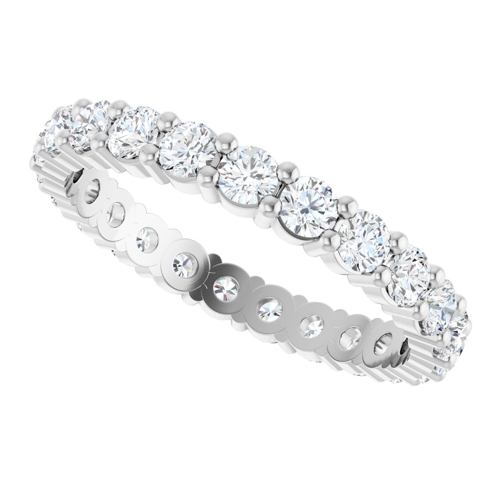 14K White 1 3/8 CTW Lab-Grown Diamond Eternity Band Size 7