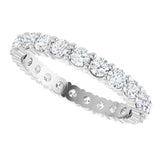 14K White 1 3/8 CTW Natural Diamond Eternity Band Size 7