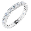 14K White 1 1/3 CTW Diamond Eternity Band Size 6