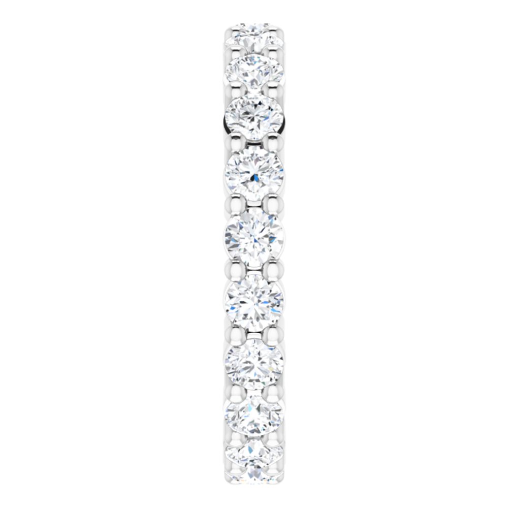 14K White 1 1/4 CTW Lab-Grown Diamond Eternity Band Size 5