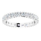 Platinum 1 1/3 CTW Natural Diamond Eternity Band Size 6