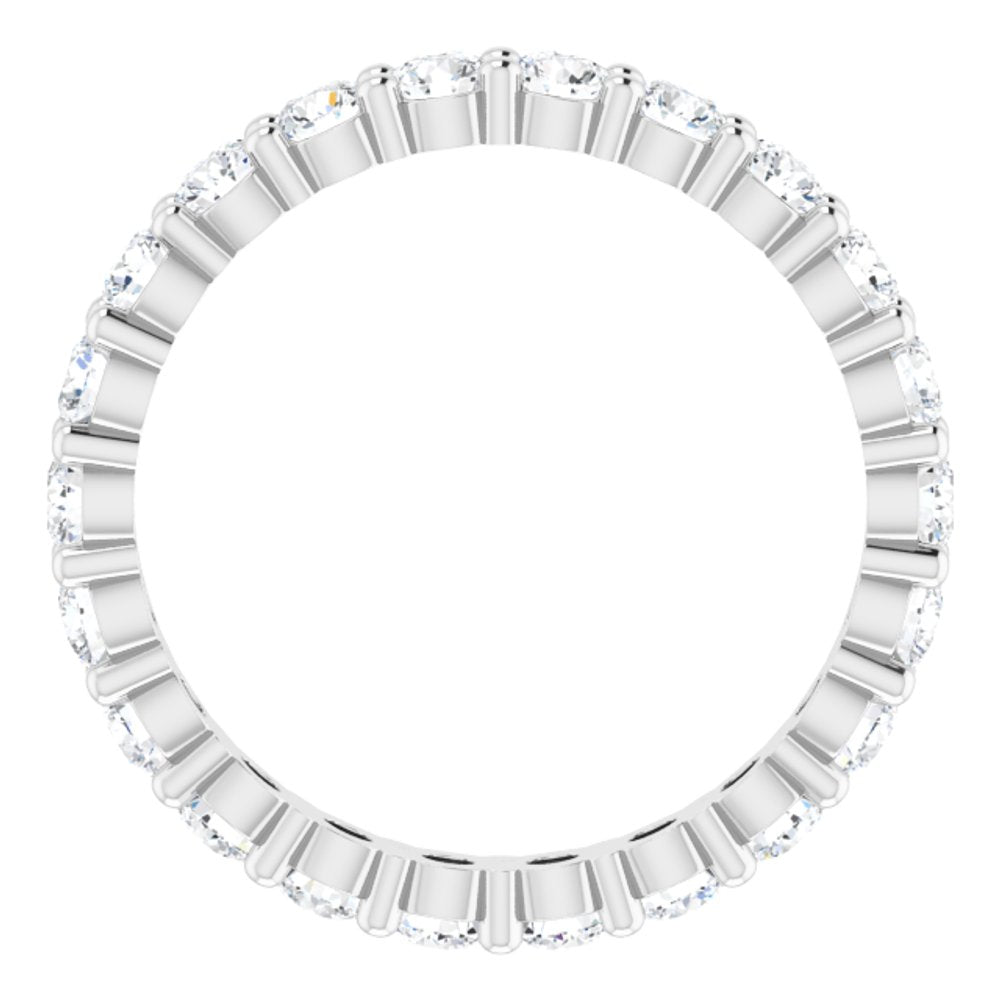 14K White 1 1/3 CTW Lab-Grown Diamond Eternity Band Size 6