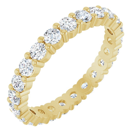 14K Yellow Gold 1 3/8 CTW Lab-Grown Diamond Eternity Band Size 7