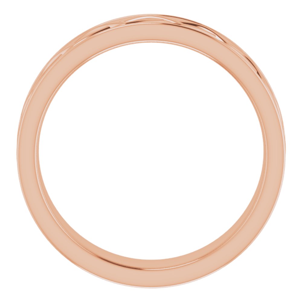 14K Rose 6 mm Woven-Design Band Size 10