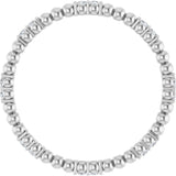 14K White 1/8 CTW Natural Diamond Beaded Eternity Band Size 7