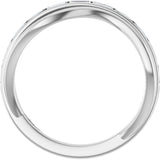 14K White 1/3 CTW Natural Diamond Freeform Ring