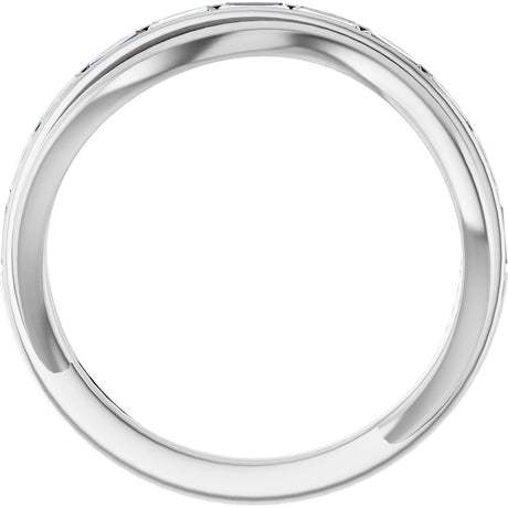 14K White 1/3 CTW Natural Diamond Freeform Ring