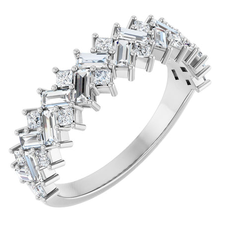 14K White 1 1/4 CTW Lab-Grown Diamond Anniversary Band