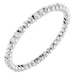 14K White 1/8 CTW Natural Diamond Beaded Eternity Band Size 7