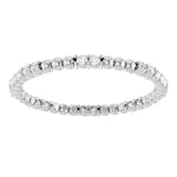 14K White 1/8 CTW Natural Diamond Beaded Eternity Band Size 7