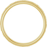 18K Yellow 3.2 mm Floral-Inspired Band Size 7