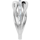 14K White 1/3 CTW Natural Diamond Freeform Ring