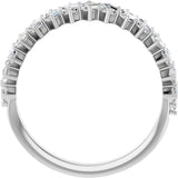 14K White 9/10 CTW Natural Diamond Anniversary Band