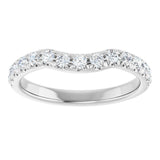 14K White Gold 1/2 CTW Lab-Grown Diamond Contour Band
