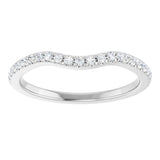 Platinum 1/5 CTW Natural Diamond Contour Band