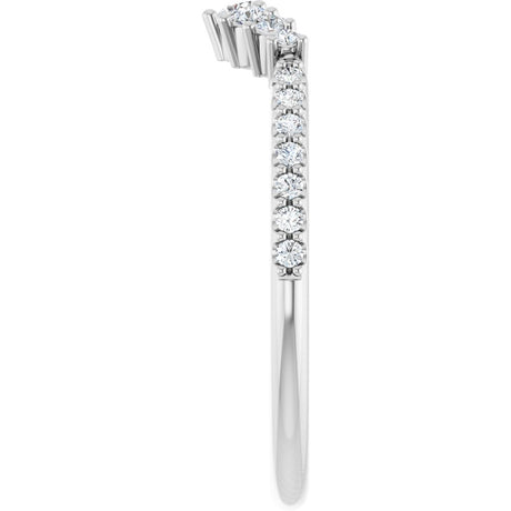 14K White Gold 1/3 CTW Lab-Grown Diamond Contour Band