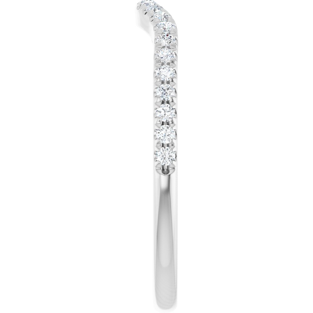 Platinum 1/5 CTW Natural Diamond Contour Band