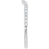 14K White 1/5 CTW Natural Diamond Contour Band