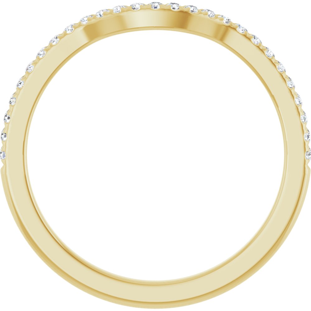 14K Yellow 1/8 CTW Natural Diamond Contour Band