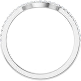 Platinum 1/8 CTW Natural Diamond Contour Band