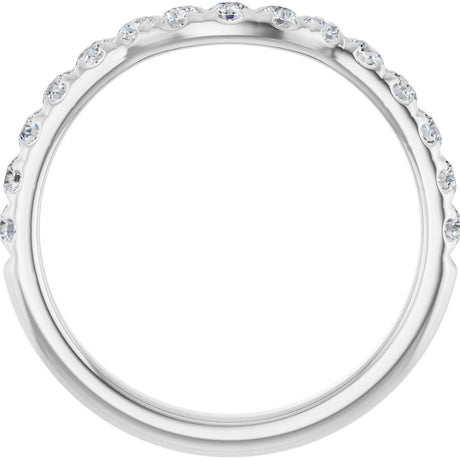 14K White Gold 1/2 CTW Lab-Grown Diamond Contour Band