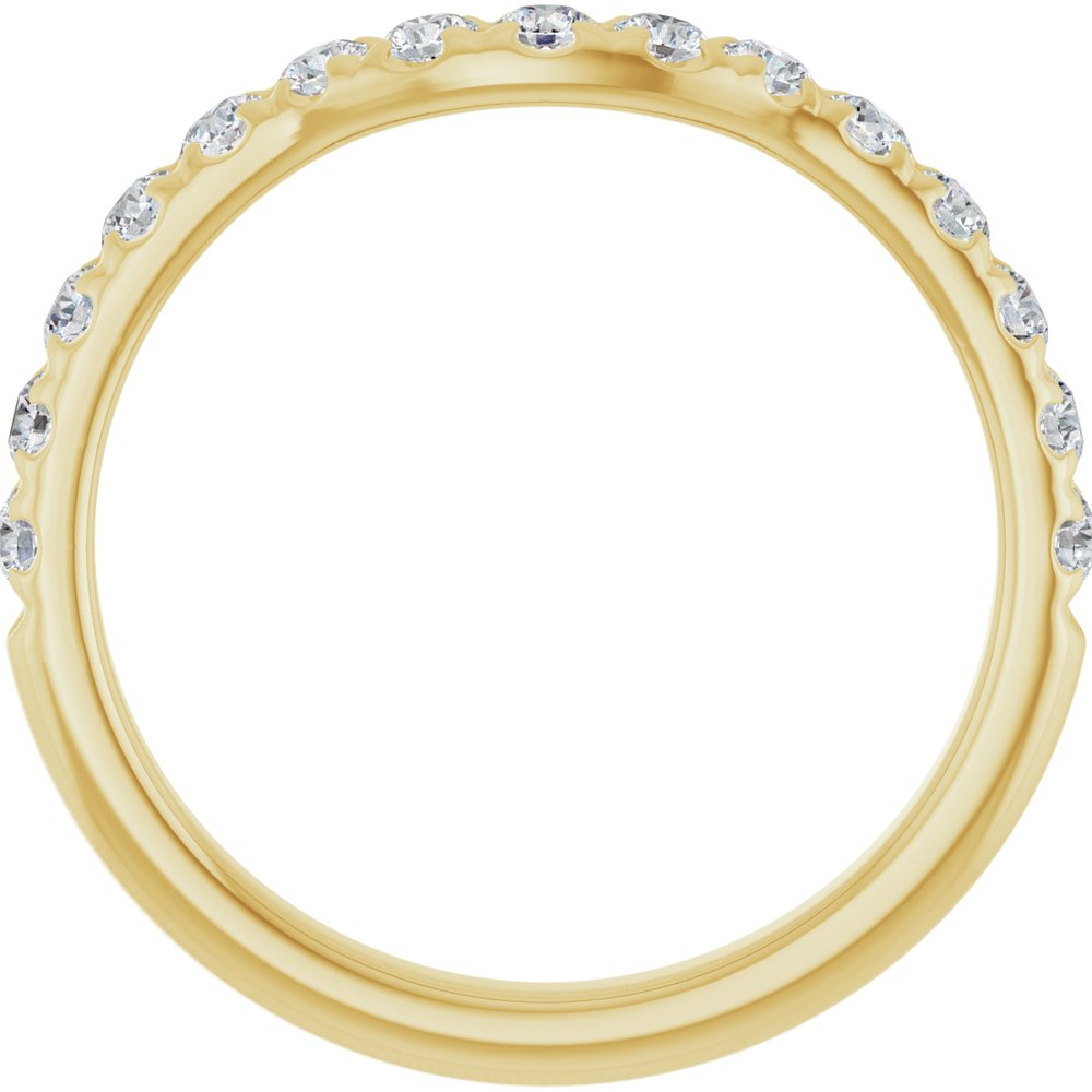 14K Yellow 1/2 CTW Lab-Grown Diamond Contour Band