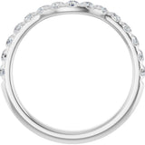 14K White Gold 1/2 CTW Lab-Grown Diamond Contour Band