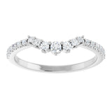 14K White Gold 1/3 CTW Lab-Grown Diamond Contour Band